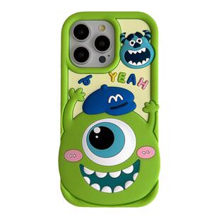 迪士尼毛怪单眼仔立体公仔适用iPhone18ProMax手机壳可爱创意i15卡通怪兽大学苹果17pro硅胶套全包边16PM软壳