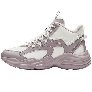 安踏加绒女鞋棉鞋2025冬季新款加厚保暖二棉鞋高帮雪地靴女运动鞋