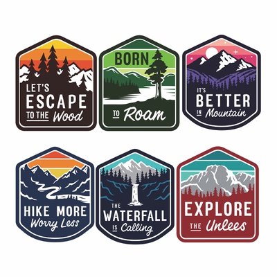 3M6枚套装露营越野户外反光车贴