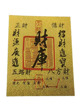 五路财神金卡财库招财护身摆件