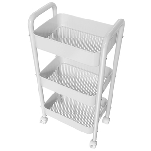 可移动书架落地置物架多层碳钢小推车零食杂物桌面旁阅读收纳书柜