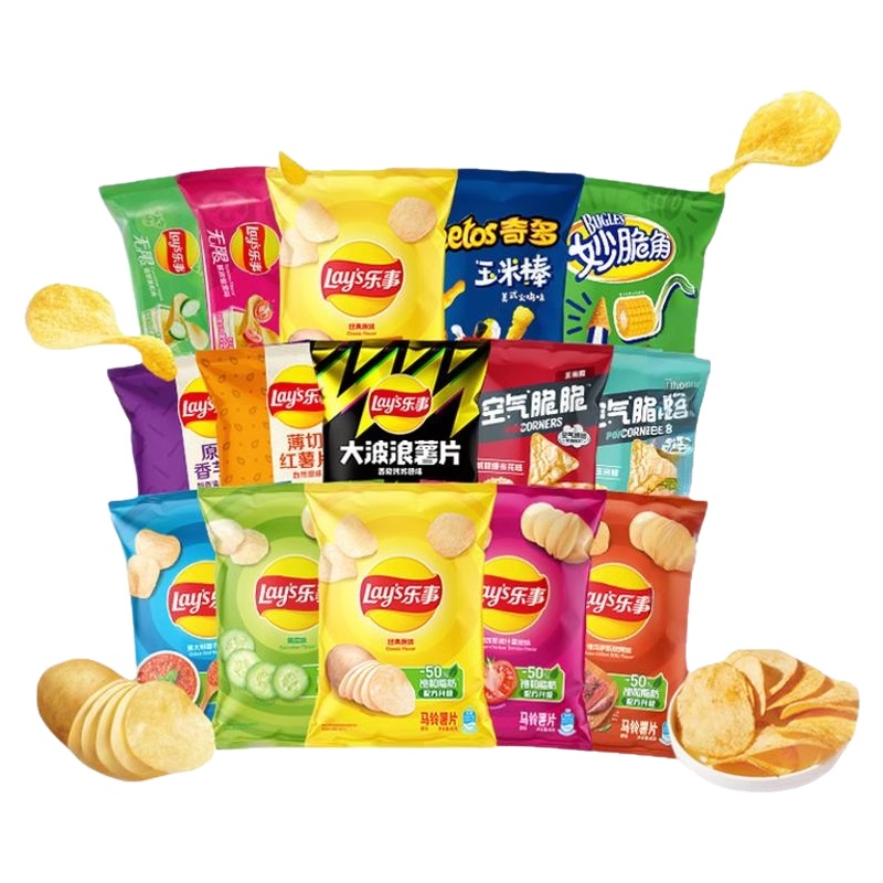 乐事薯片零食解馋小吃食品大礼包休闲办公室零食多口味组合任选T