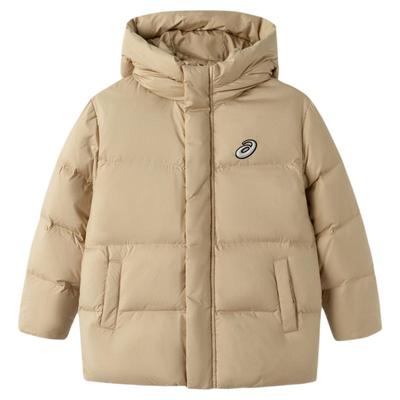 亚瑟士三防纯色连帽羽绒服外套