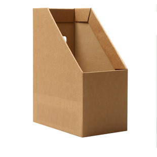 纸质桌面书架纸质书立盒文件收纳盒收纳架置物架办公室书本整理盒