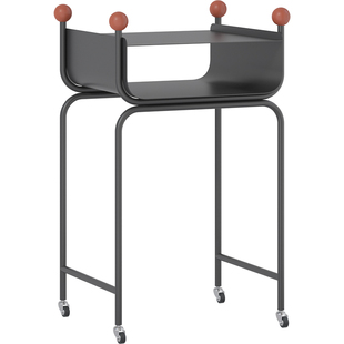 顾得客厅石头扫地机器人置物架带轮鲸基站上方收纳柜铁艺下空柜子