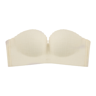 无肩带内衣女聚拢小胸防滑裹胸罩抹胸大胸围80AB85AB美背性感文胸