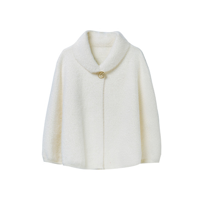 貂绒配旗袍短款婚礼妈妈纯色披肩