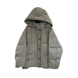 TYJR 冬季2025新款韩版宽松长袖时尚加厚连帽羽绒服外套女55863