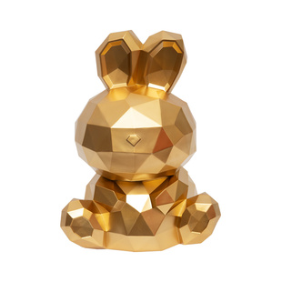 几何兔存钱罐摆件只进不出2024年家用新款生肖兔大容量成人储蓄罐