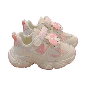 女童库洛米运动鞋2025春季新款跑步鞋单里纽机鞋时尚百搭潮