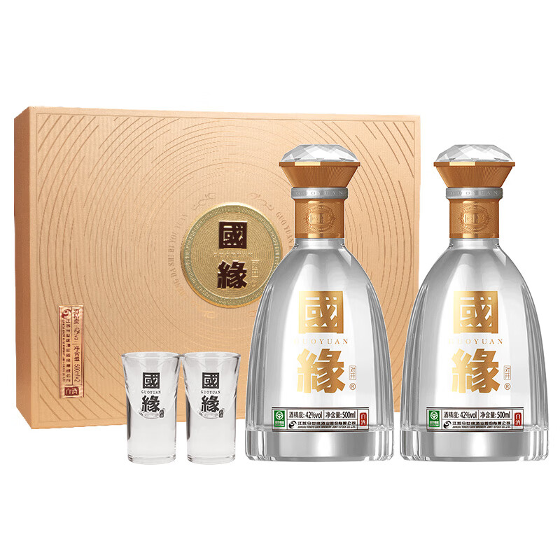 今世缘对开国缘礼盒42度500ml*2