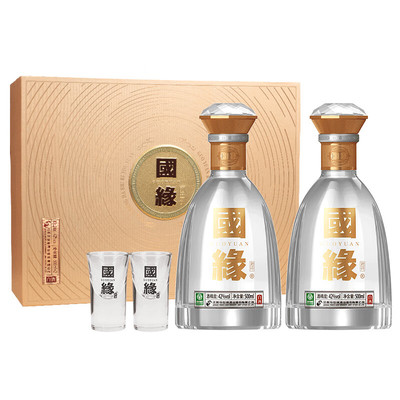 今世缘对开国缘礼盒42度500ml*2