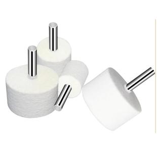 西德6mm带柄羊毛磨头 金属不锈钢玉石模具镜面抛光轮棉球轮电磨头