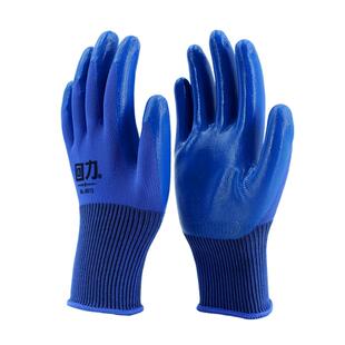 回力劳保手套耐磨工作防滑丁腈橡胶胶皮涂胶挂胶劳动工地干活手套