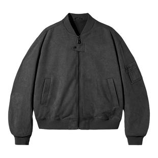 PSO Brand男装女装340克仿麂皮MA-1飞行员夹克男春秋季Bomber外套