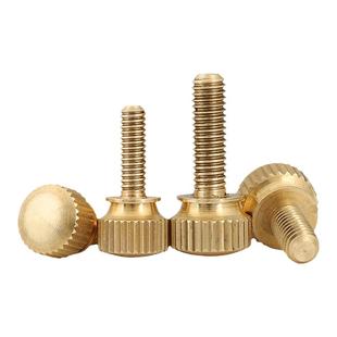 黄铜高头手拧螺丝钉电脑机箱双层滚花直纹调节螺栓M3M4M5M6M8-M10