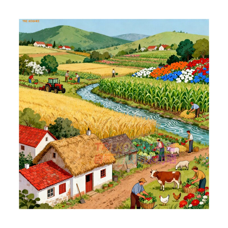 农村怀旧复古乡村田园画客厅卧室玄关房间墙上装饰遮丑贴纸自粘贴