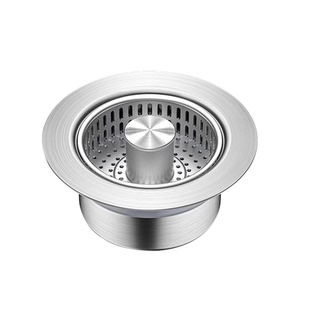304不锈钢厨房洗菜盆水槽下水器配件漏水塞过滤网通用水池弹跳芯