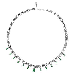 埃斯意 ChooSe绿宝石轻奢小众款设计感锁骨链项链个性潮流吊坠女