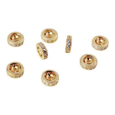 18K包金保色锆石隔片diy手工隔珠