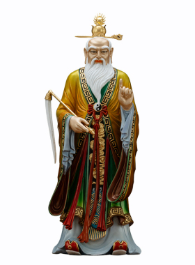 黄铜太上老君站像三清道祖供奉