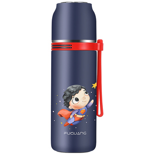 富光儿童保温杯小学生女男孩上学专用杯子316L食品级可爱刻字水杯