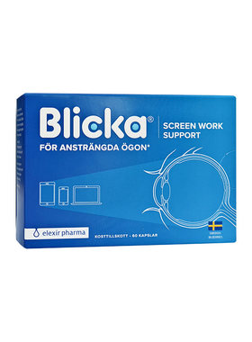 新日期瑞典Elexir Blicka叶黄素加强蓝莓DHA护眼丸儿童成人抗蓝光