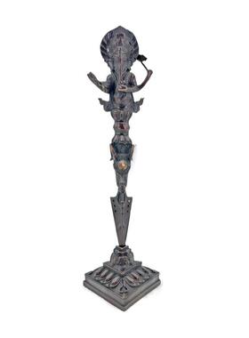 纯铜象鼻金刚杵降魔杵金刚橛摆件藏式法器雕刻装饰品家居风水镇宅