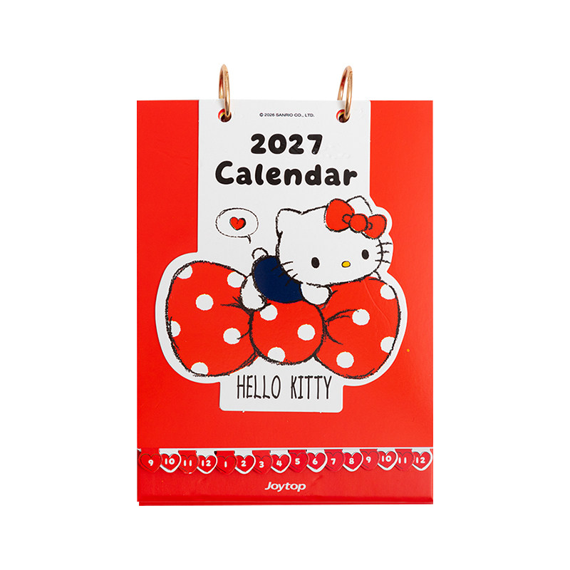 【三丽鸥正版联名】Hellokitty台历2027年新款凯蒂猫迷你小日历2026下半年创意桌面摆件27年台式可爱卡通台历