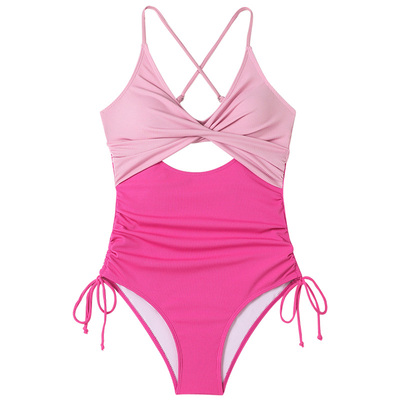 绑带泳衣女2026新款遮肚子显瘦