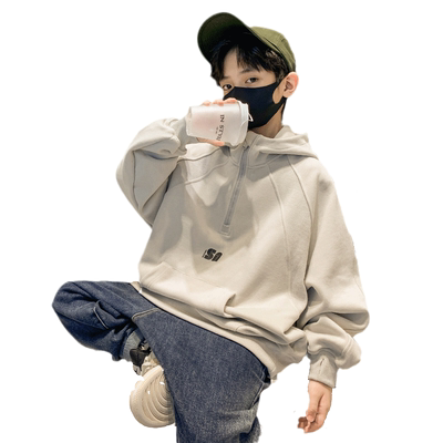 男童加绒卫衣秋冬款2025新款帽衫