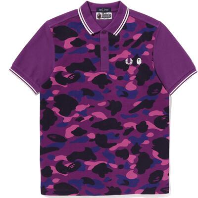 猿人刺绣迷彩短袖POLO衫