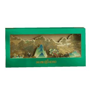 HERO英雄钢笔官方正品文创国潮书签清明上河图牧歌立体礼盒套装高颜值高档送礼学生练字专用刻字定制旗舰店