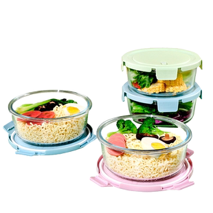 泡面碗带盖宿舍用学生大号玻璃碗沙拉碗上班族饭盒耐高温汤碗饭碗