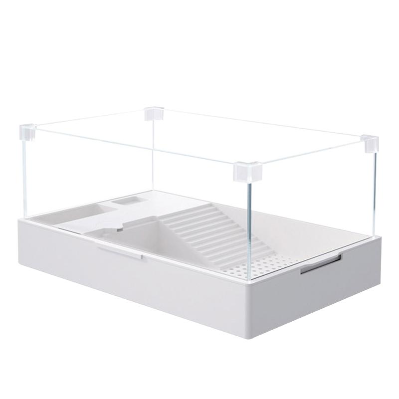 乌龟缸饲养缸养龟专用缸超白玻璃家用小乌龟鳄龟巴西龟生态缸别墅