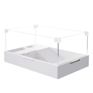 乌龟缸饲养缸养龟专用缸超白玻璃家用小乌龟鳄龟巴西龟生态缸别墅