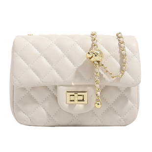 香港品牌小香风包包女2026新款小众白色链条包斜挎包女生生日礼物