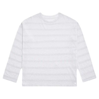 松弛感七彩亮丝条纹亲肤罩衫