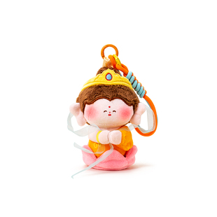 YUYI原创云冈石窟文创莲花小佛祖毛绒公仔磁吸钥匙扣包挂件车挂饰