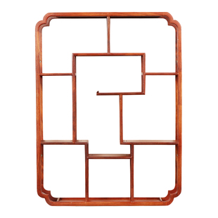 挂墙式博古架实木中式茶壶置物架茶具架子茶壶摆放架古董架茶杯架