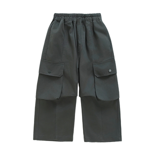 多加潮牌童装儿童加绒机能工装裤冬装新款男童山系保暖长裤中大童