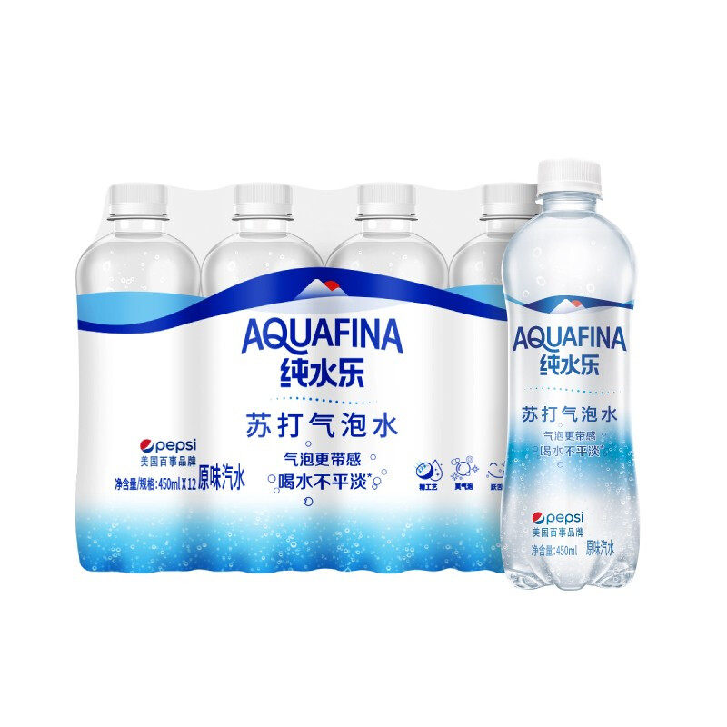 纯水乐苏打气泡水410ml*12大瓶