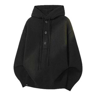 it :5cm/FIVECM官方正品三粒扣连帽长袖针织毛衣男士2026秋冬上衣