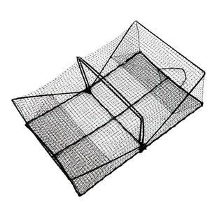 新款折叠捕鱼笼小龙虾网渔网方型螃蟹笼鱼网手抛网搬网鱼虾笼海用