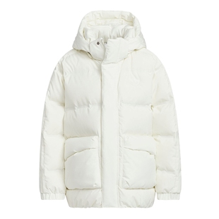 adidas阿迪达斯三叶草鸭绒连帽羽绒服大童装保暖冬加厚外套KF4952