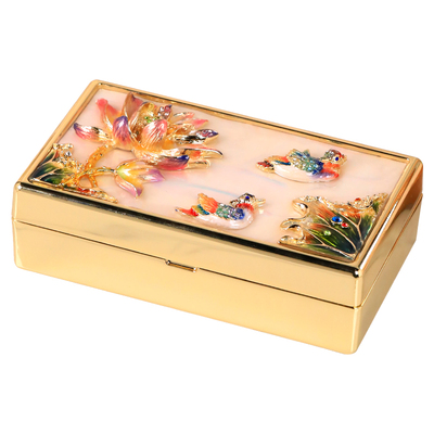 中式珐琅彩首饰盒收纳精致高级感