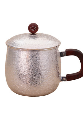纯银时代纯银手工马克杯咖啡杯