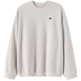 PAPERLLL华夫格卫衣女款2026新款爆款运动套装慵懒宽松灰色上衣