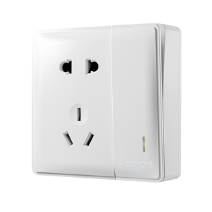 俊朗开关插座正品 官网明装M6珍珠白插座面板多孔开关面板家用套