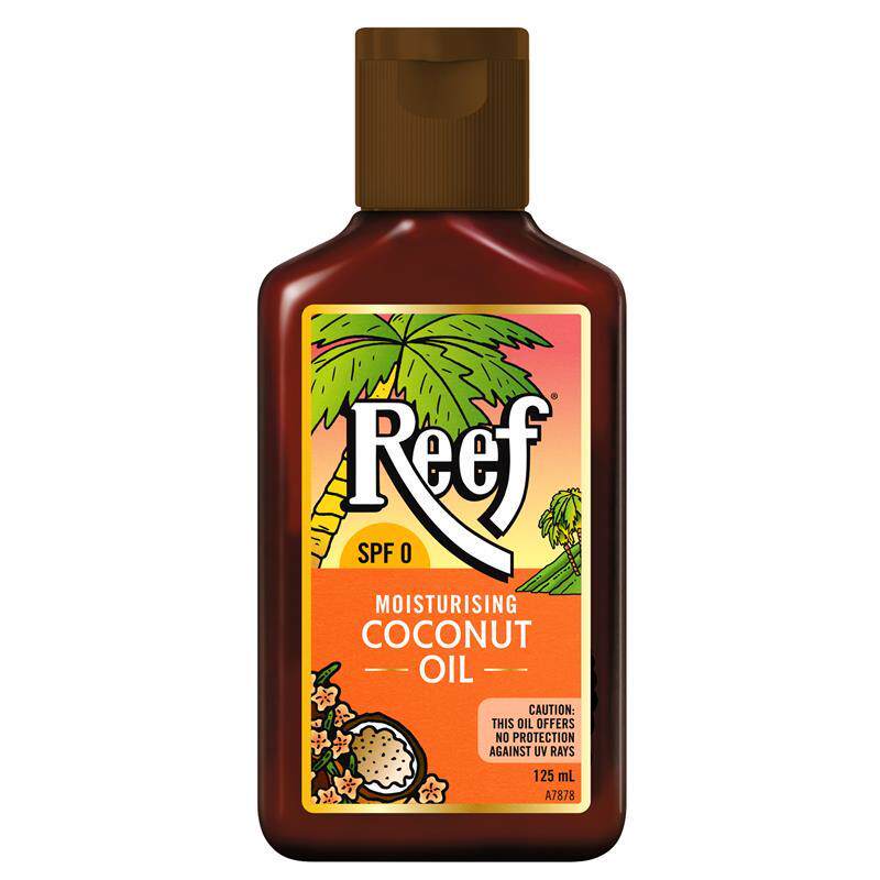 现货速发 澳洲reef美黑助晒油椰子油快速日晒提亮光泽保湿SPF15
